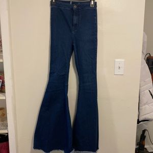 Free people High waisted bell bottom jeans